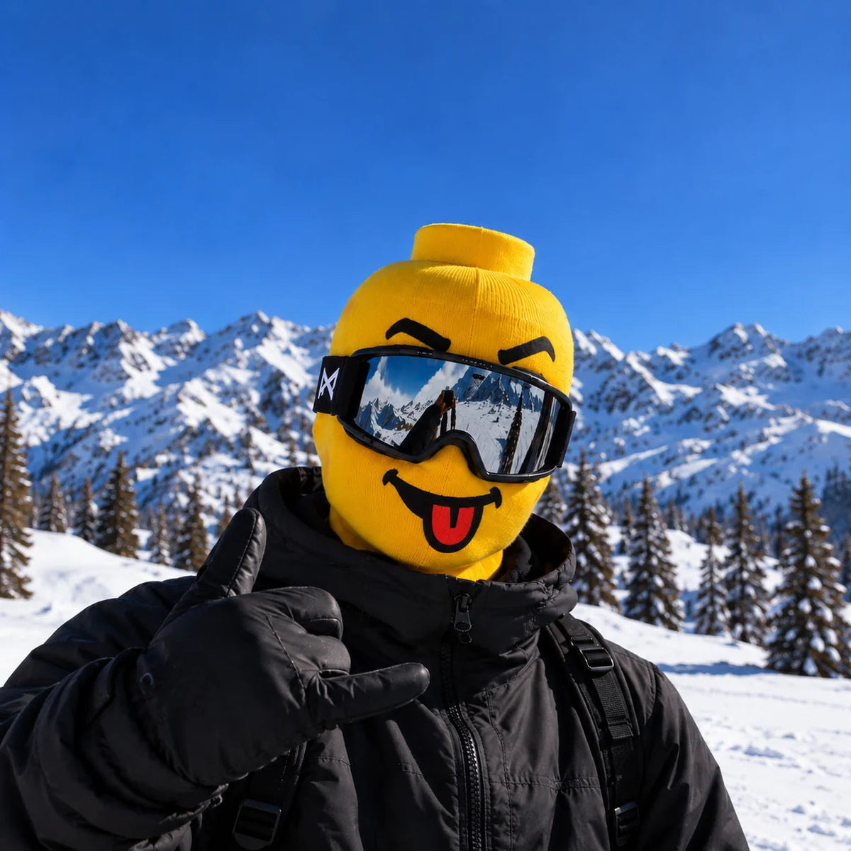 Grinora cotton ski mask with Smile face design